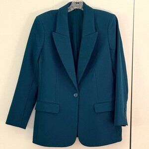 Express Long Slim Blazer in Deep Teal